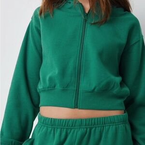 Crop Zip-Up Hoodie